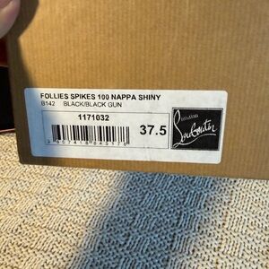 Christian Louboutin Follies Spikes 100 Black Nappa